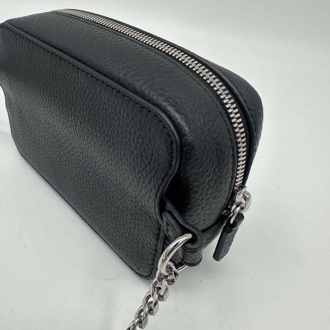 【極美品】ラコステ　CROCO CREWフルグレインレザーウエストバッグ