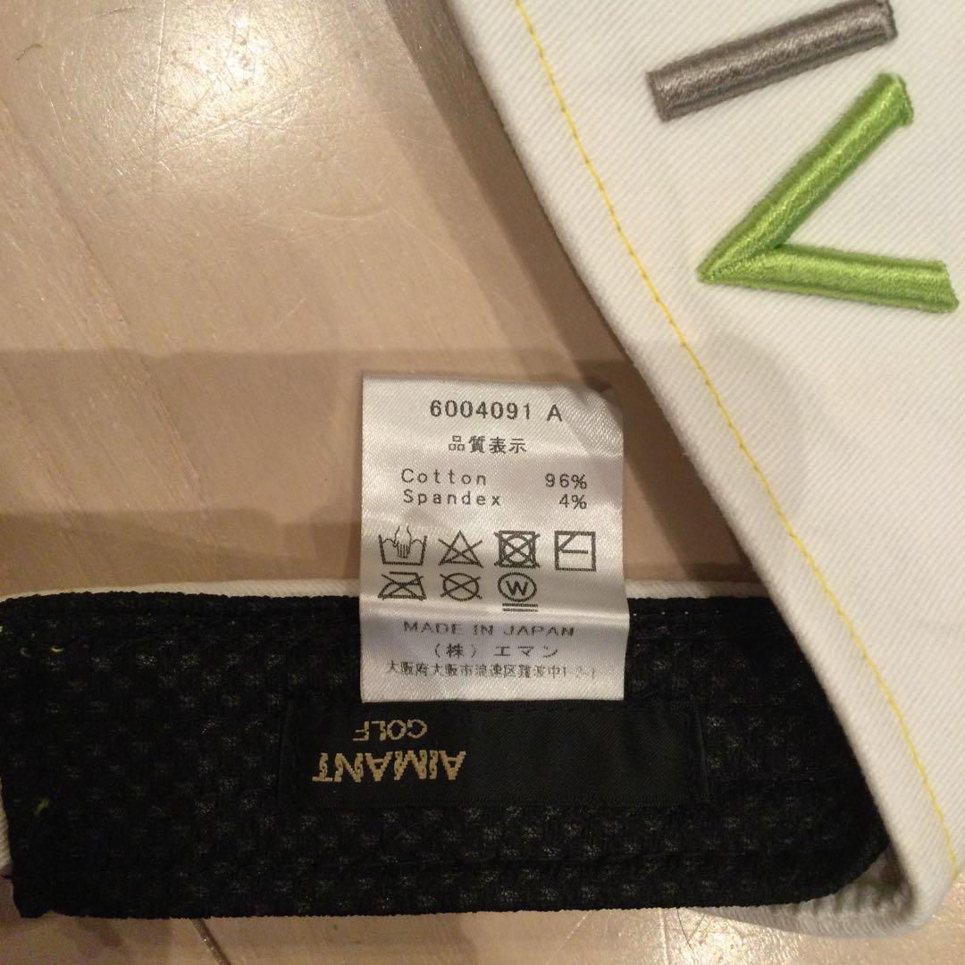 お気にいる 新品・サイン入り】AIMANT GOLF×スマイル刺繍サンバイザー レディースウェア