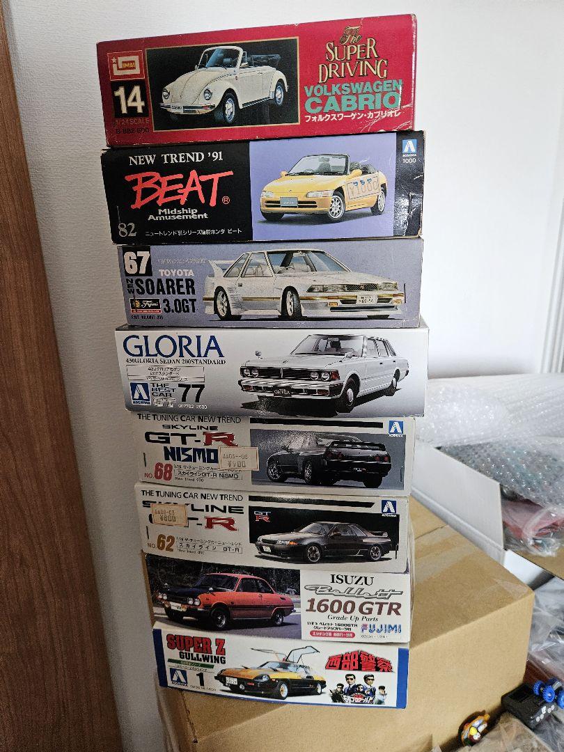 プラモデルセット 自動車　8箱　スカイライン　西武警察　ソアラ　1/24