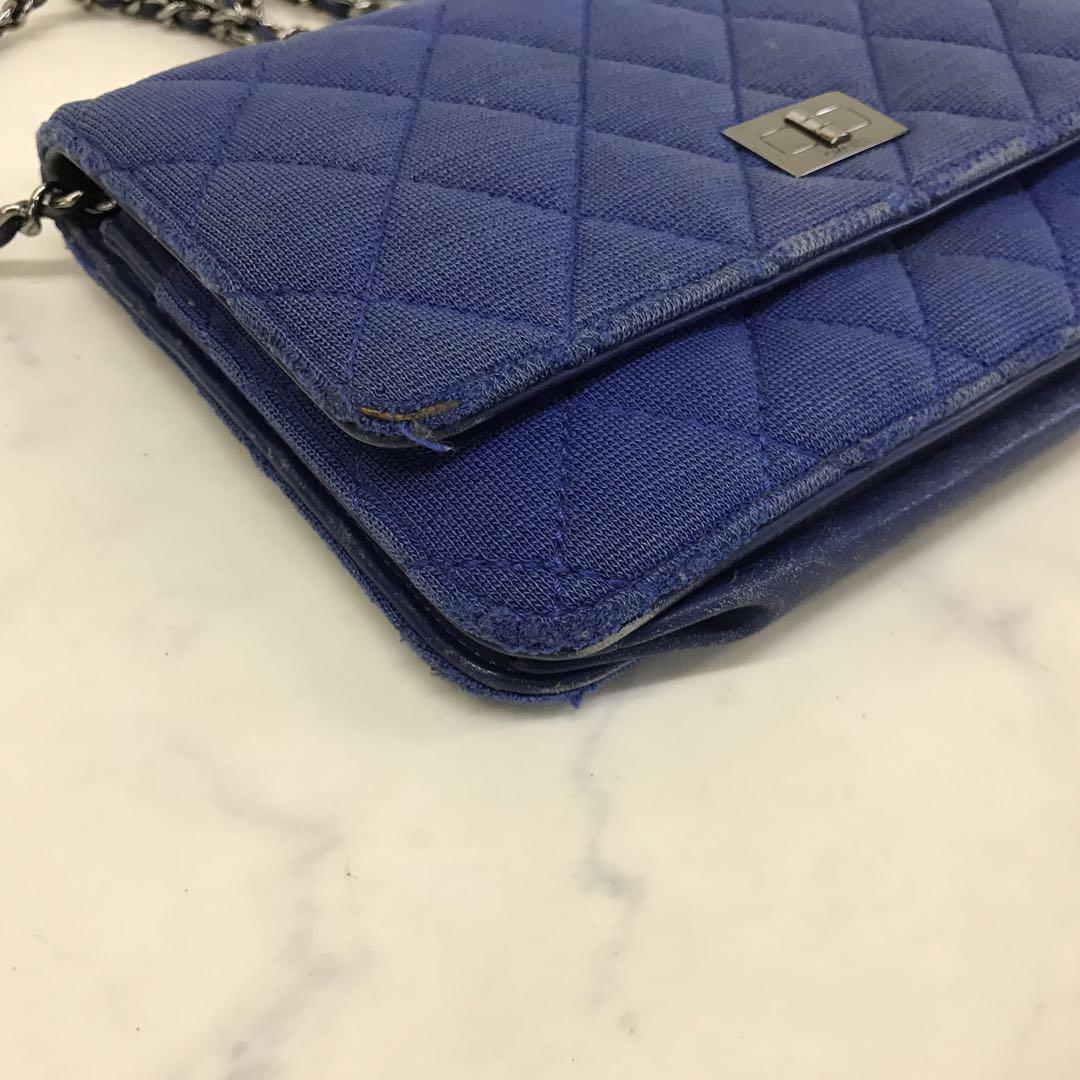 【オトナブルー♢】CHANEL *チェーンウォレット 6/25まで！ シャネル ショルダーバッグ チェーンウォレット ブルー