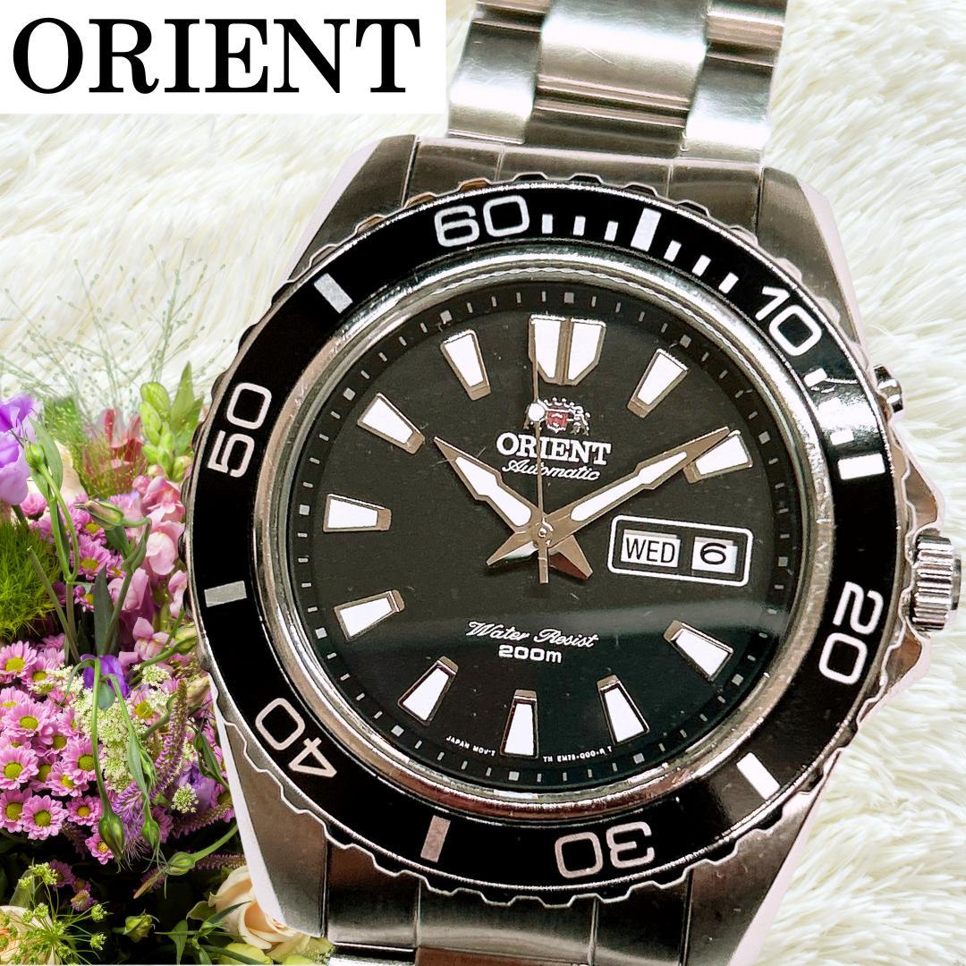 稼働 オリエント ORIENT ダイバーズウォッチ デイト y2k EM75