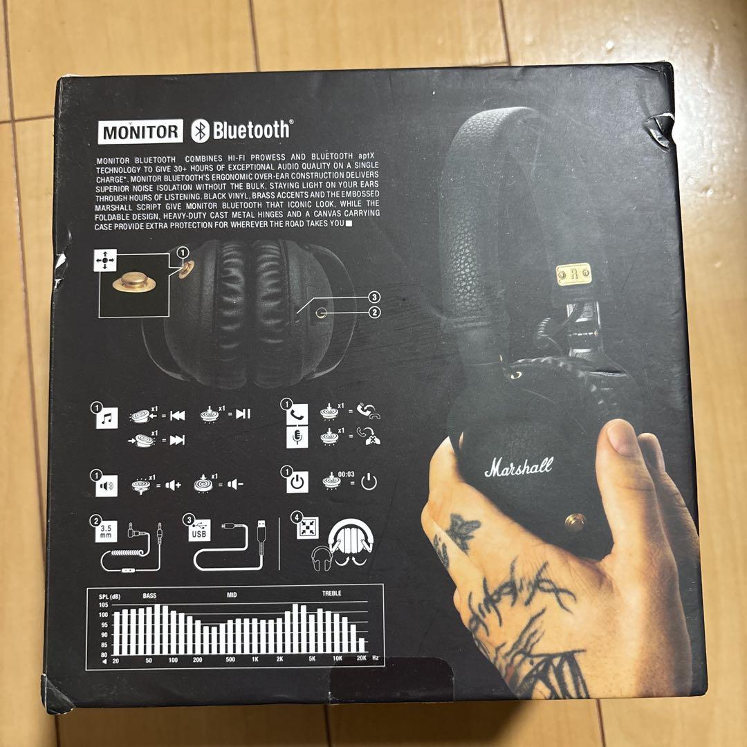 ヘッドホン Marshall Monitor Bluetooth BLACK