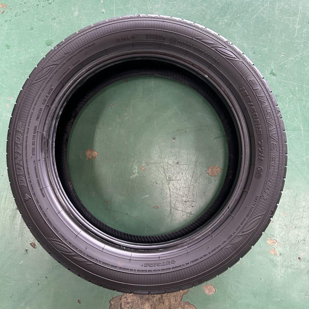 中古タイヤ165/60R15ダンロップ2本セット ハスラー純正品