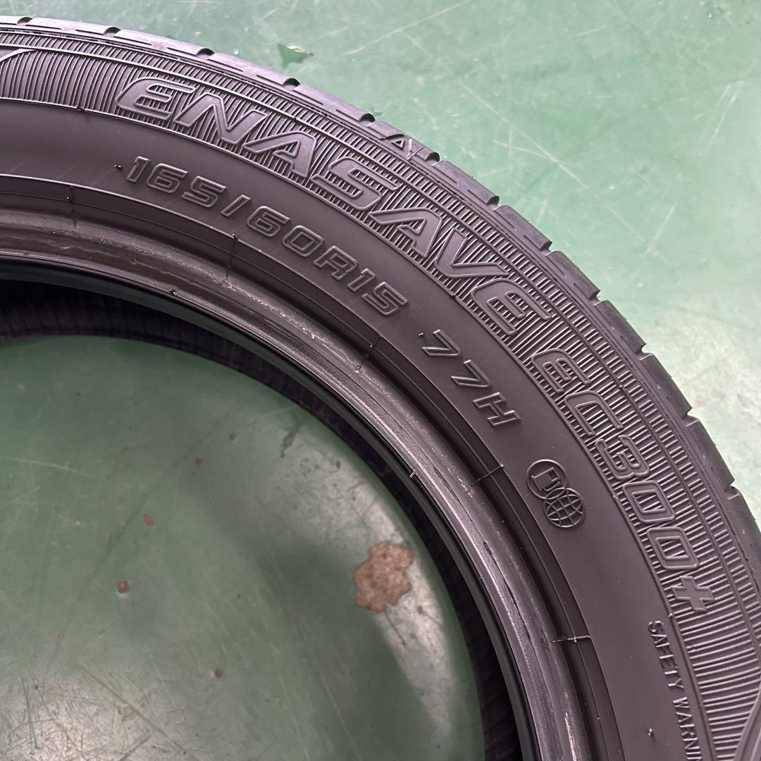 中古タイヤ165/60R15ダンロップ2本セット ハスラー純正品