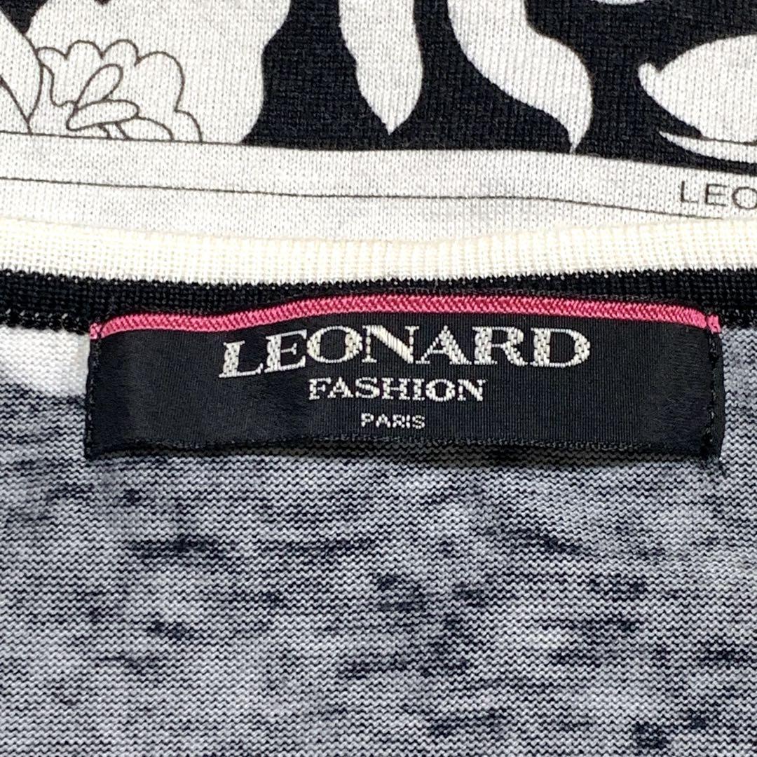 大きいサイズ　LEONARD　レオナール　半袖　フラワー　花柄　Lサイズ　40