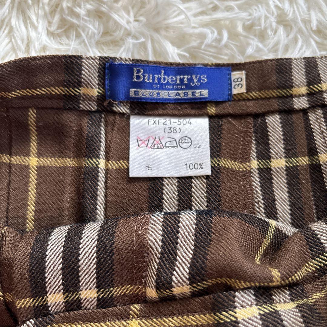 【美品✨】Burberrys チェック柄スカート　ブラウン　38