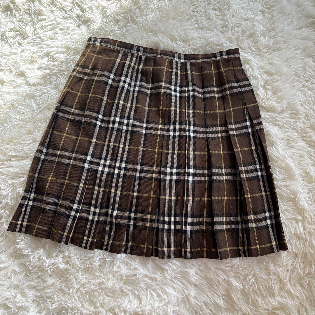 【美品✨】Burberrys チェック柄スカート　ブラウン　38