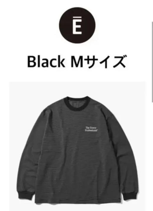 ennoy L/S BORDER T-SHIRTS BLACK × WHITE