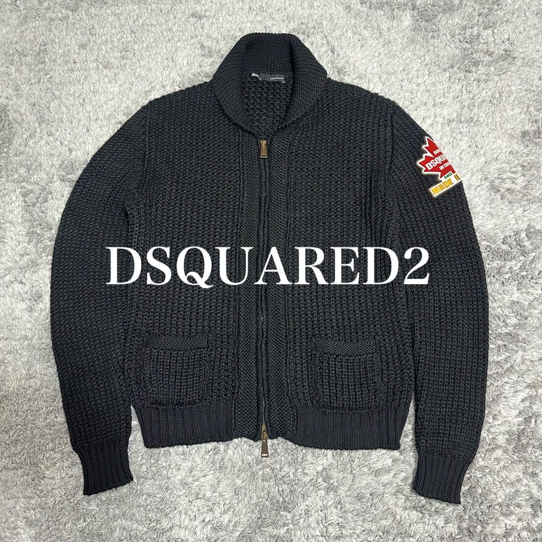 超 DSQUARED2 カウチンニット ダブルジップ 刺繍 モデルL DSQUARED2