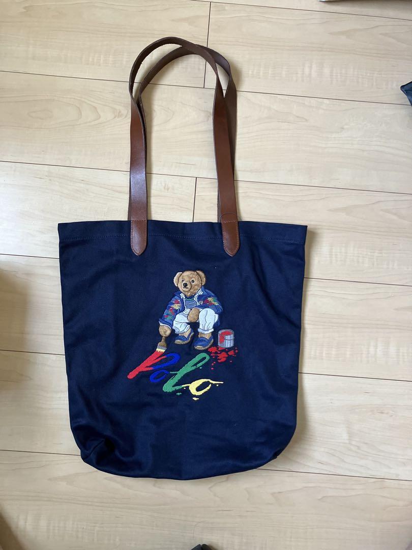 ポロ刺繍ロゴ ネイビー トートバッグ 楽天市場】ポロ ラルフローレン ポロベア 刺繍 ジップトップ