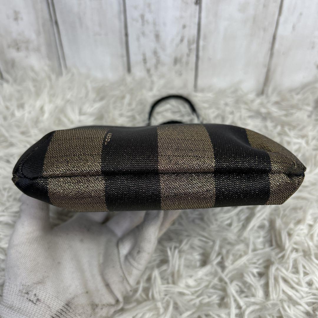 FENDI ペカン ナイロンキャンバス ハンドバッグ ブラック