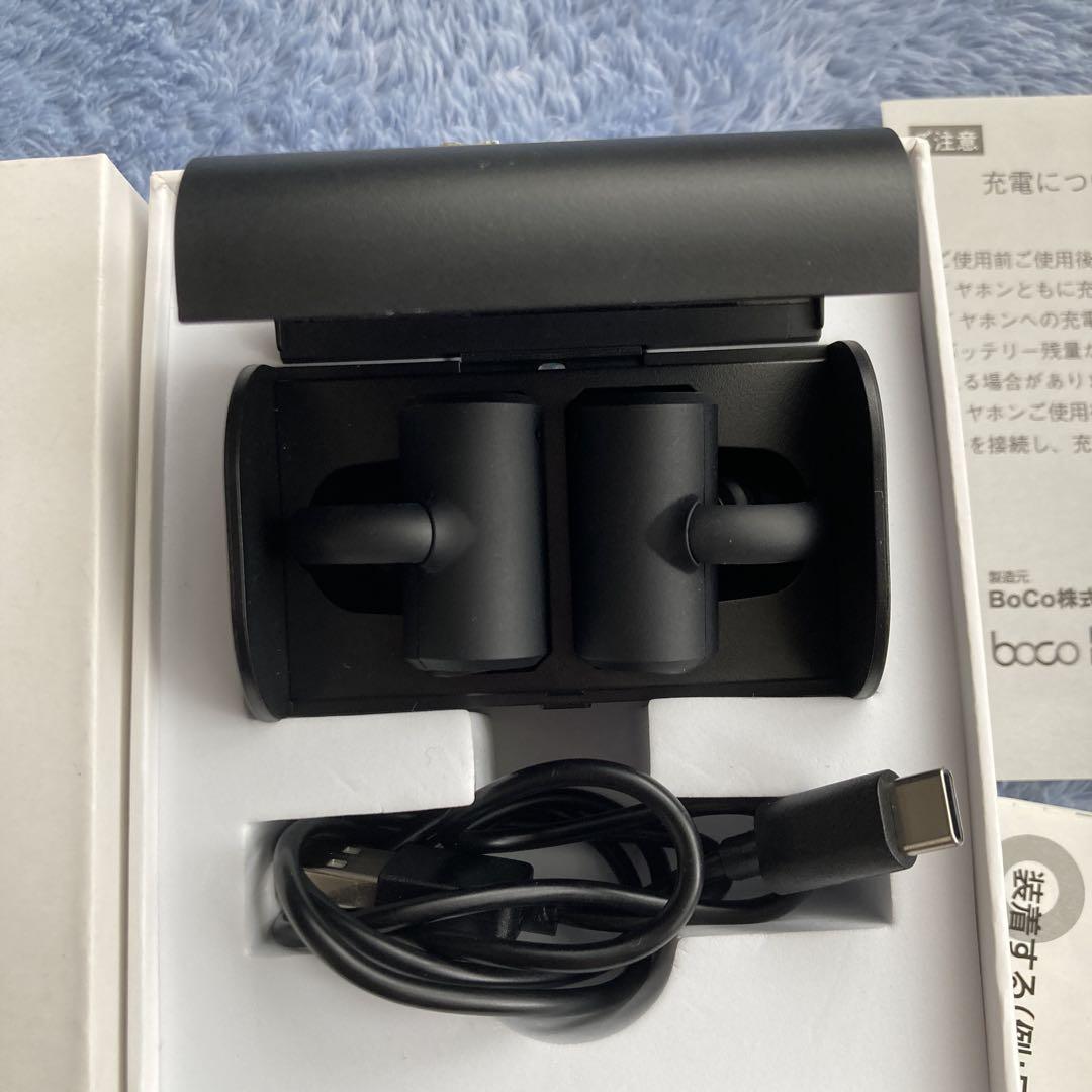 【美品】BoCo PEACE TW-1 完全ワイヤレス骨伝導イヤホン ブラック