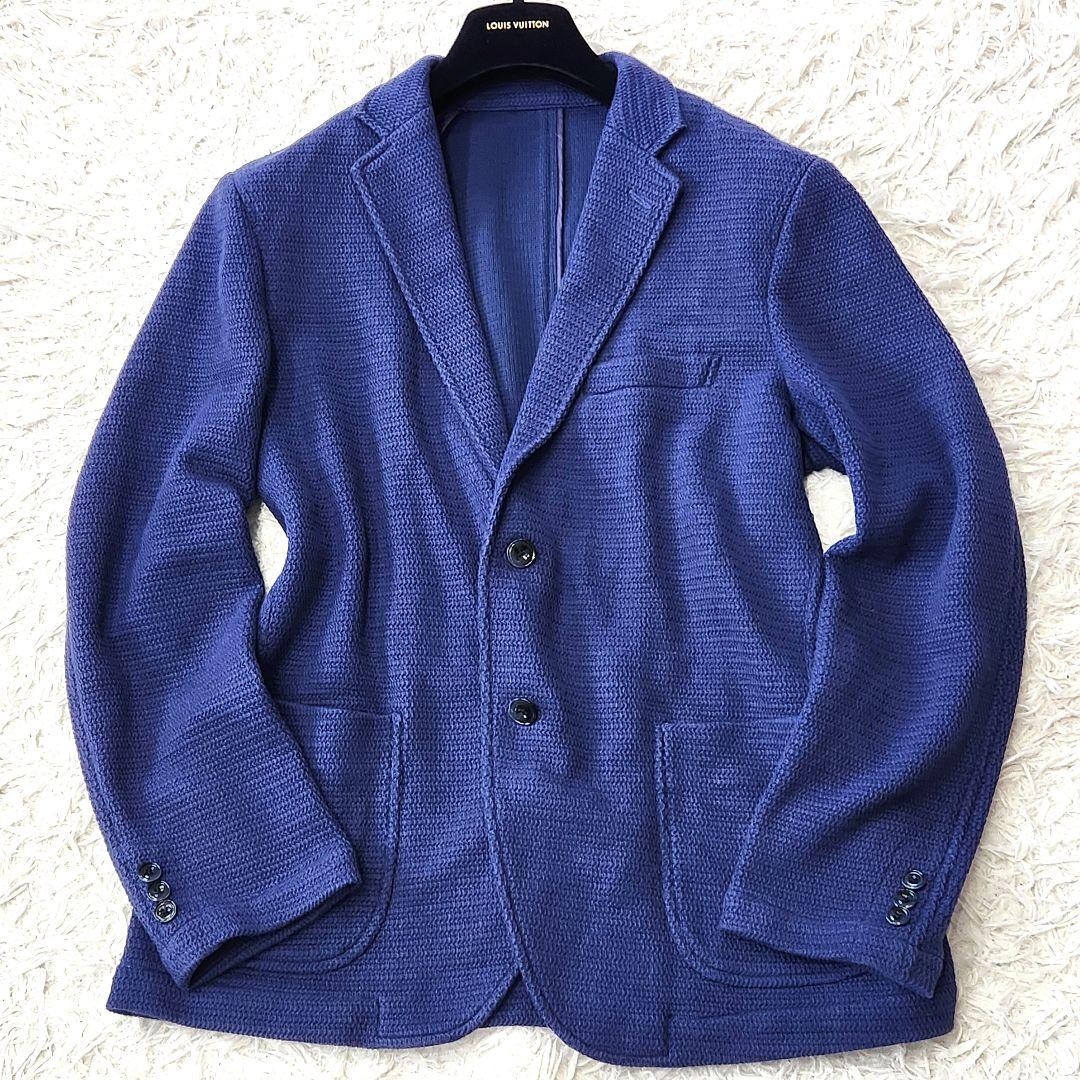 ✨未使用級✨タケオキクチ❣️サマージャケット　M　アンコン　ブルー　ストレッチ