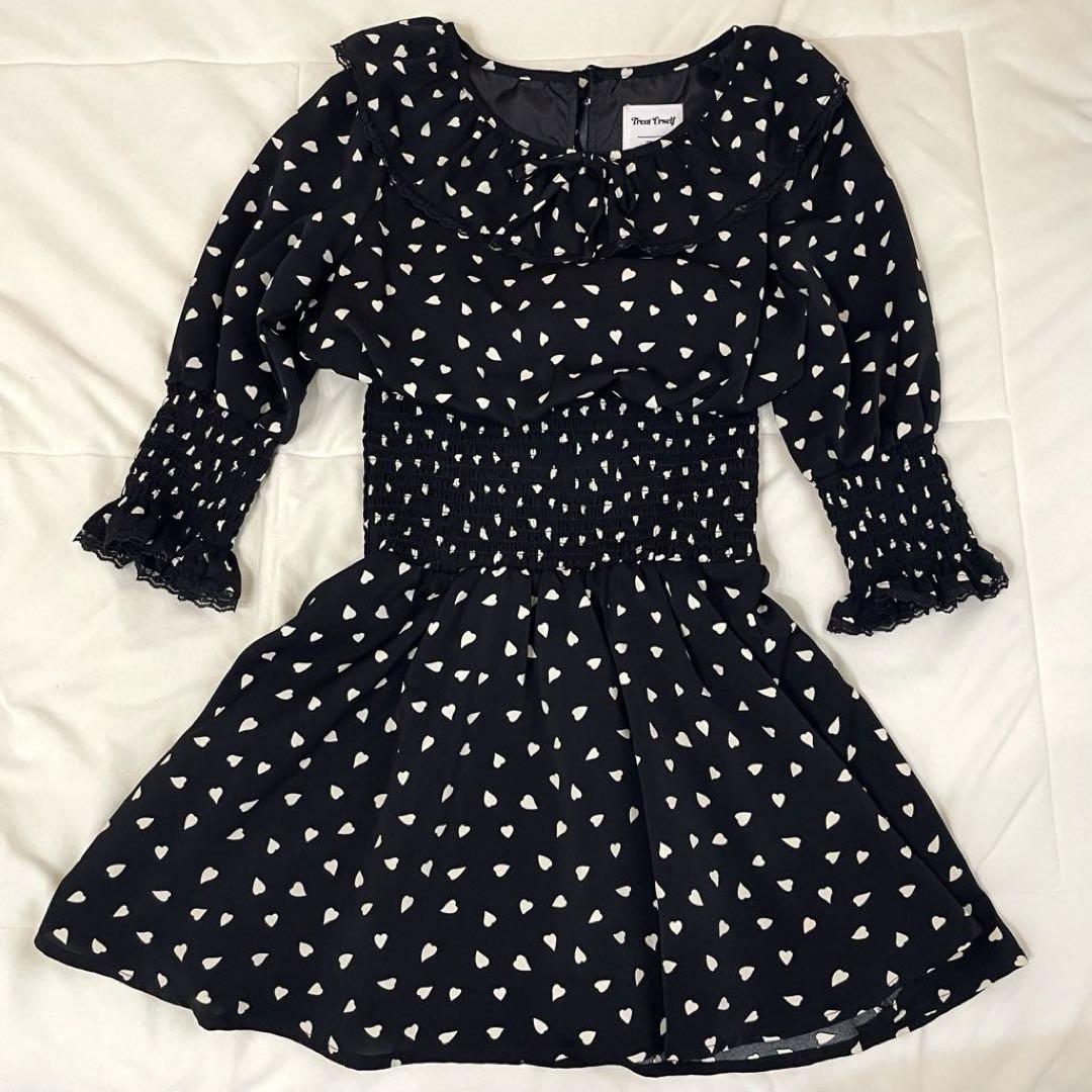 Treat Ürself ハートミニ ワンピース（black） - メルカリ