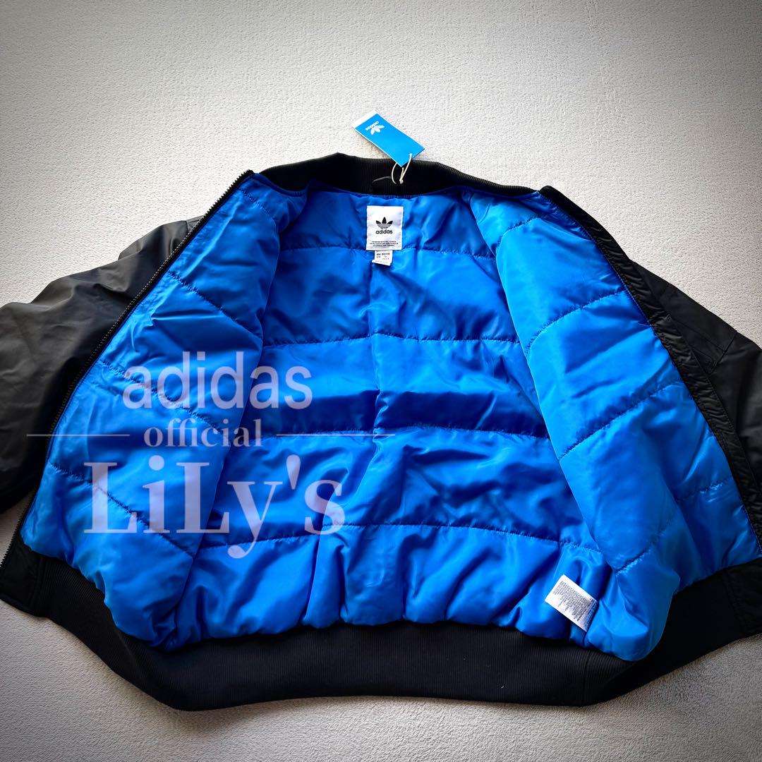 16新品adidasMA-1ジャケット　2XLサイズ　黒白　アディダス　パデッド