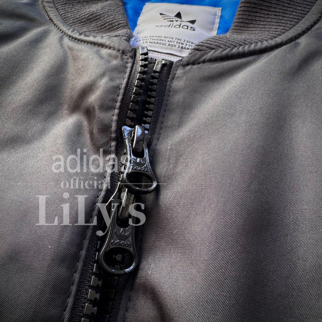 16新品adidasMA-1ジャケット　2XLサイズ　黒白　アディダス　パデッド