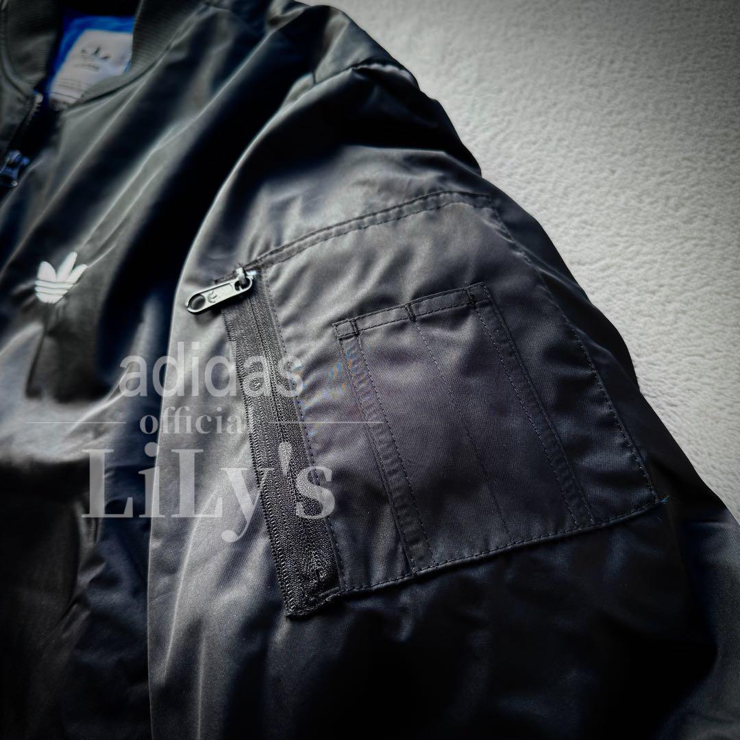 16新品adidasMA-1ジャケット　2XLサイズ　黒白　アディダス　パデッド