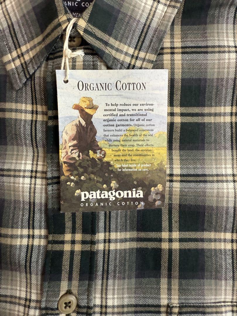 《未使用》96's PATAGONIA PLAID COTTON SHIRT