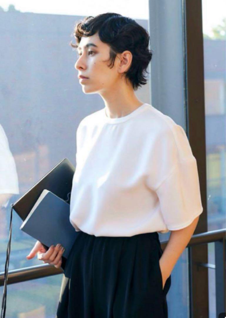 エンフォルドWOVEN T-SHIRT ホワイト 38