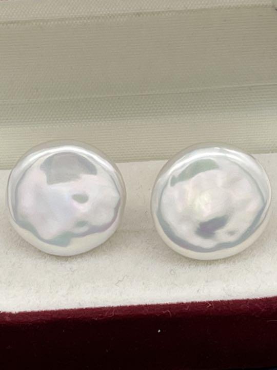 ☆絶品☆大粒☆ 18.0mmバロックパールピアス k18YG