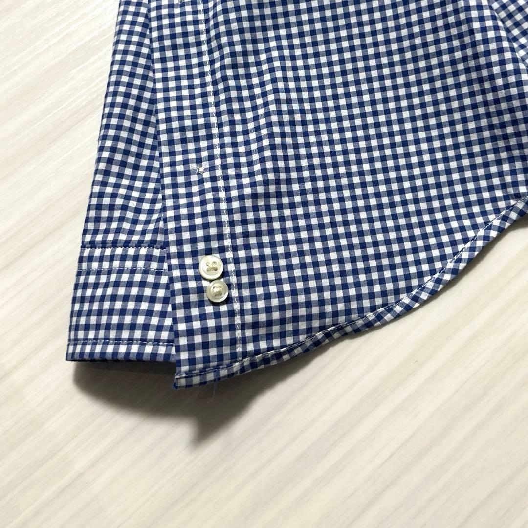 【　新品　】　ラルフローレン　青　紺　白　ギンガムチェック　１００　長袖　シャツ