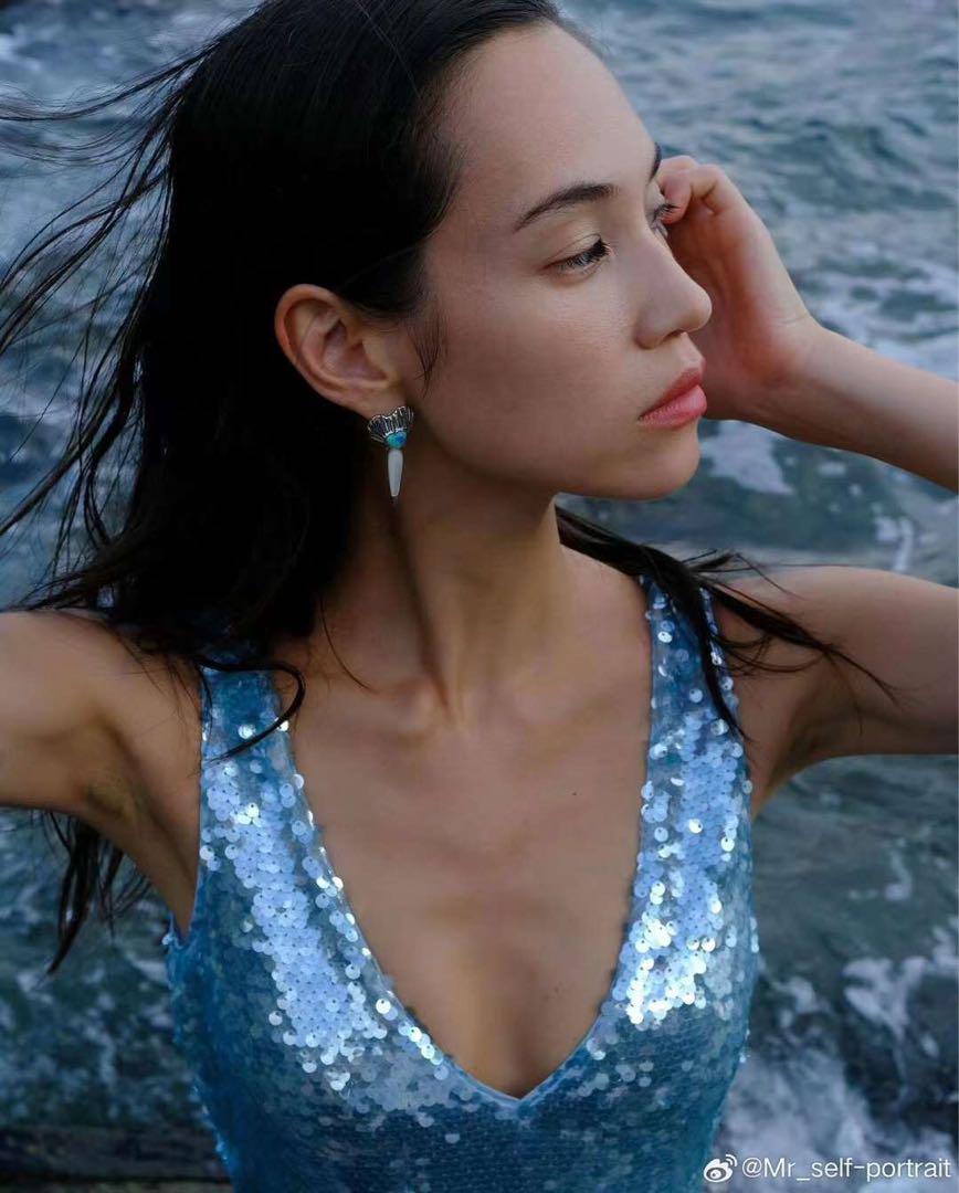 ❇️水原希子Selfportrait正規23秋新作セルフポートレートロング