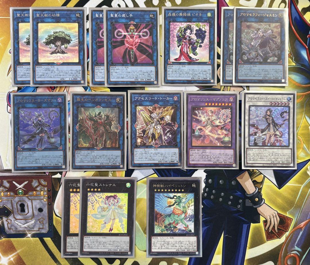 【手札誘発あり】遊戯王　聖天アロマ六花　デッキ【スリーブ付き】