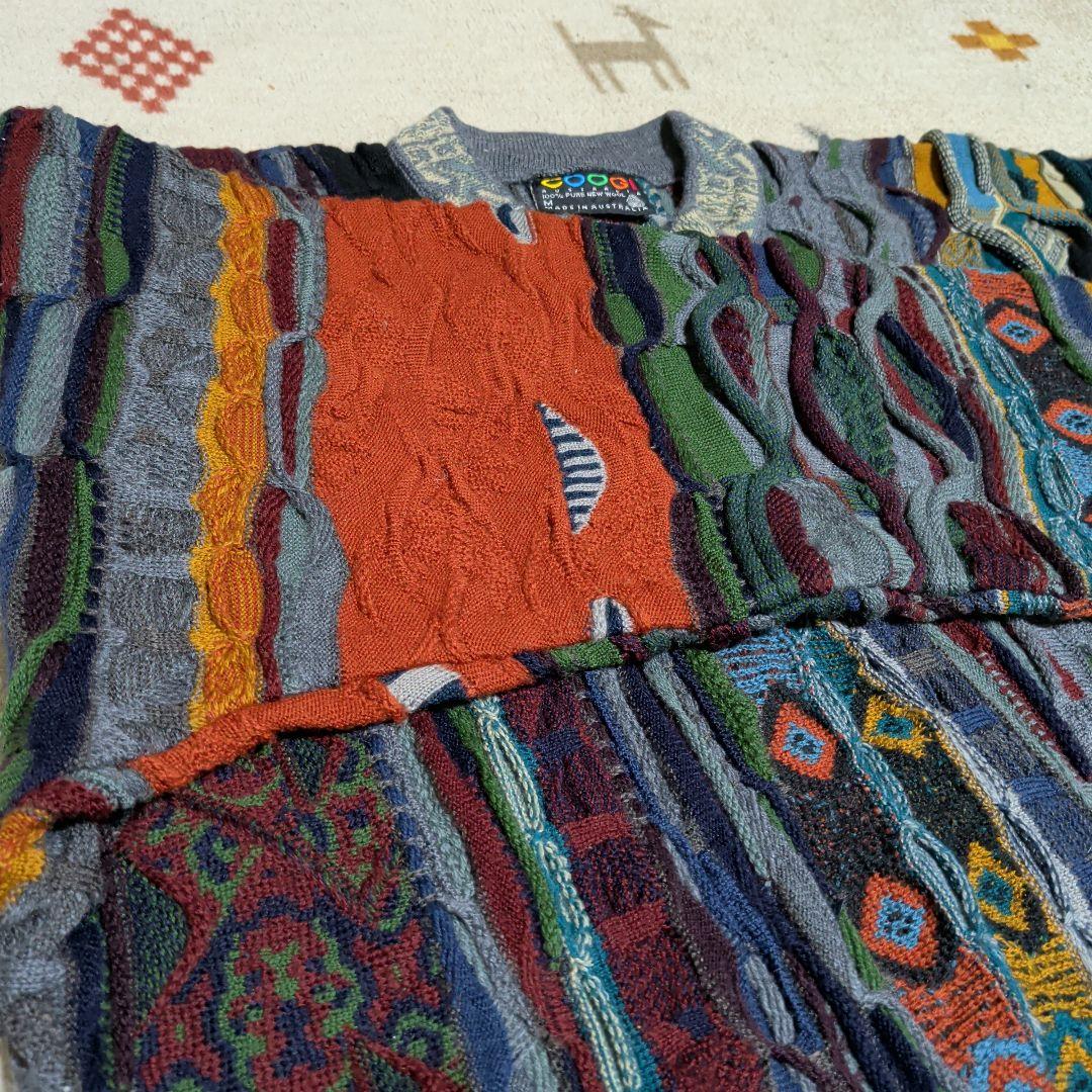 COOGI カラフルウールセーター M