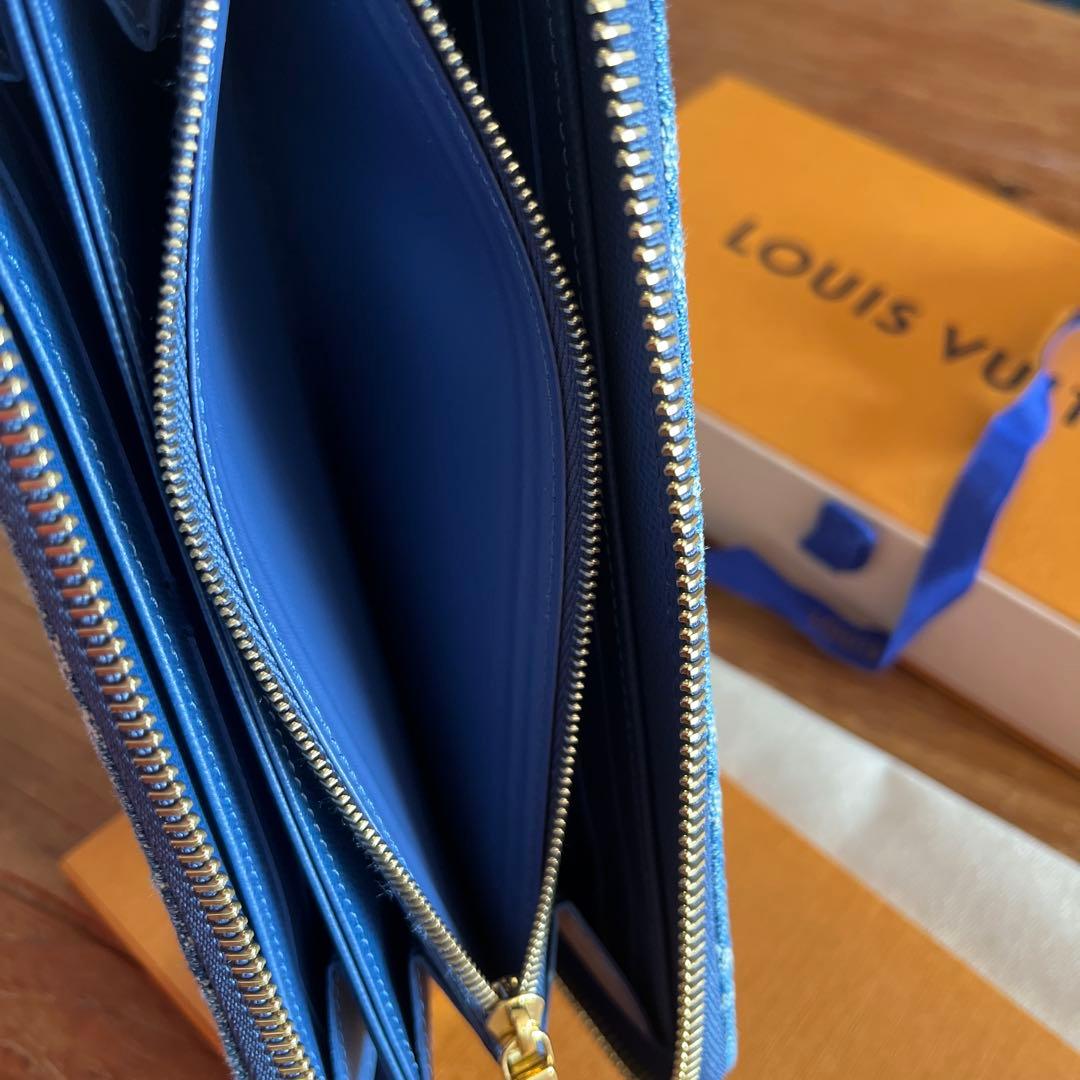 2024ss限定 LVリミックス デニム ジッピーウォレット モノグラム