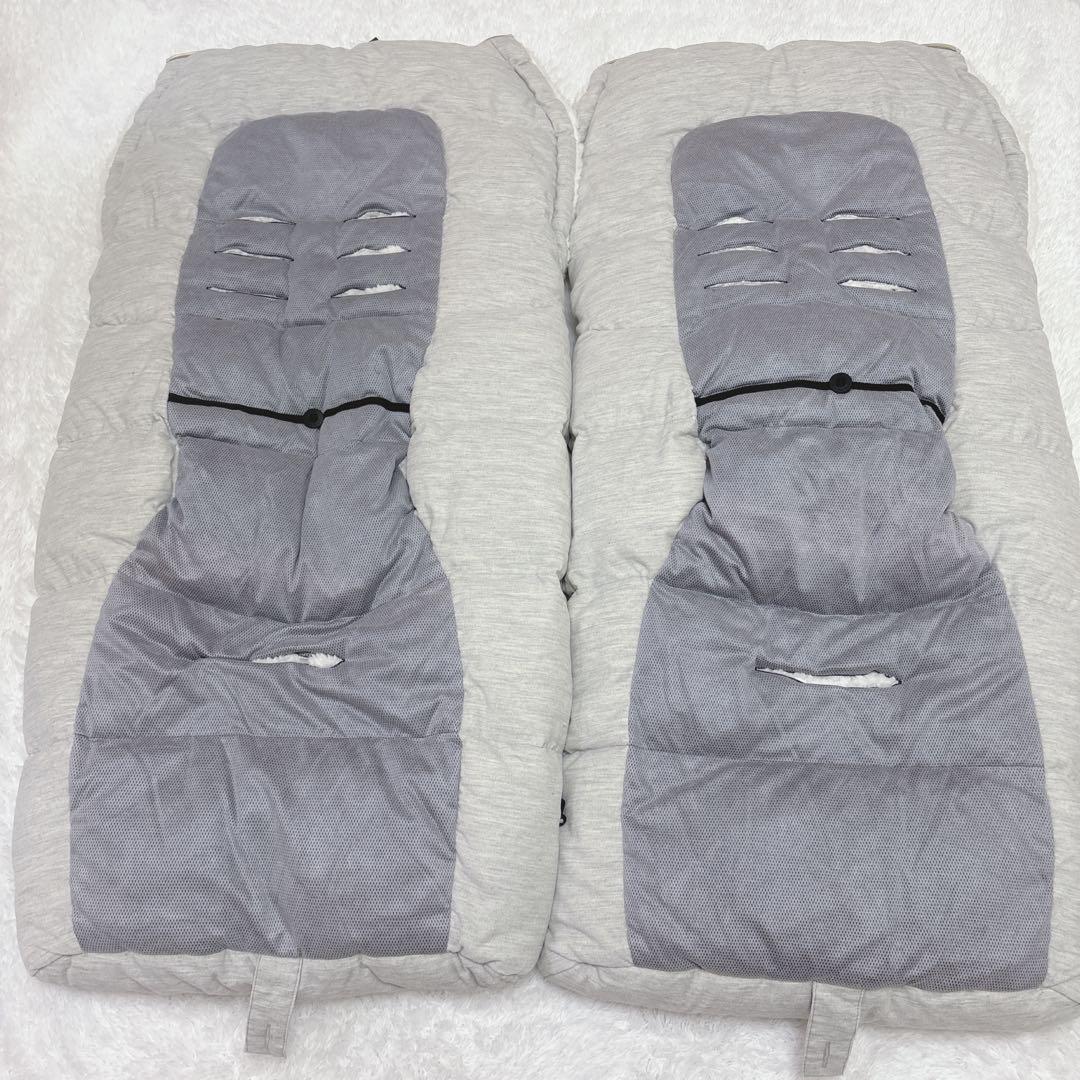 美品 エアバギー 双子 ダウンフットマフ ベーシックライン