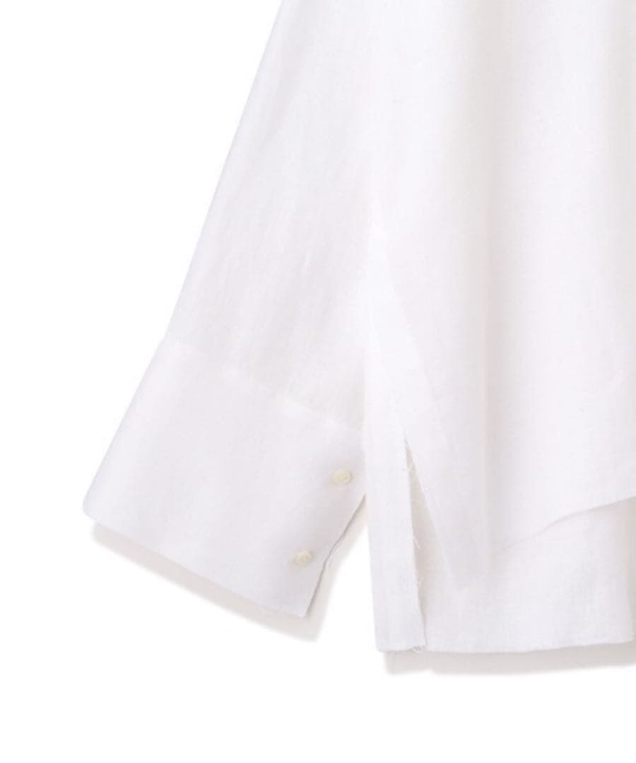 美品 ETRE TOKYO リネンVネックカットオフブラウス_6