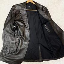 【極美品】 超希少 4XL HUGO BOSS ラム レザー ジャケット56