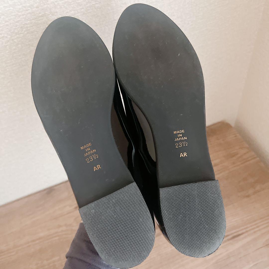 ほぼ グログランリボンローファー