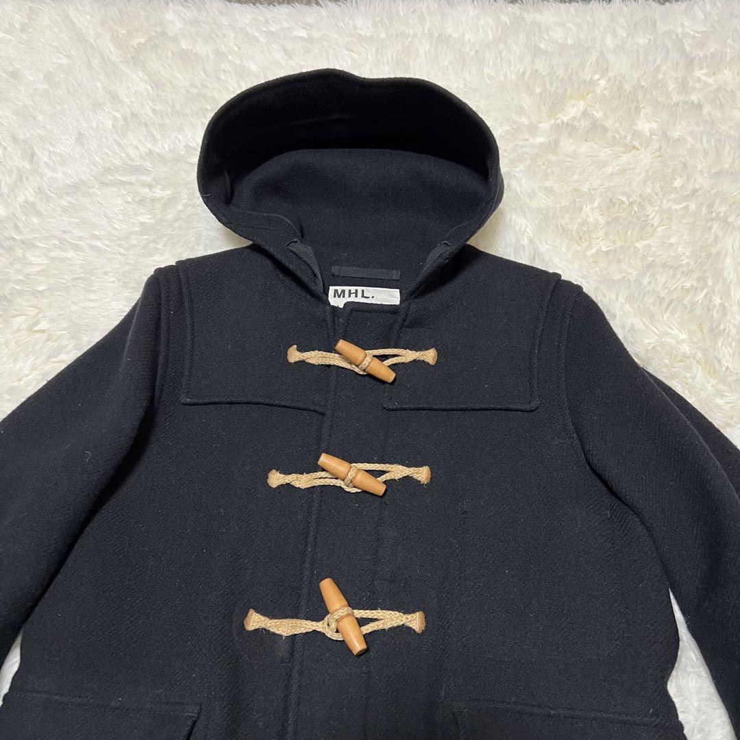 良品✨MHL, マーガレットハウエル ダッフルコート S ウール100% 紺