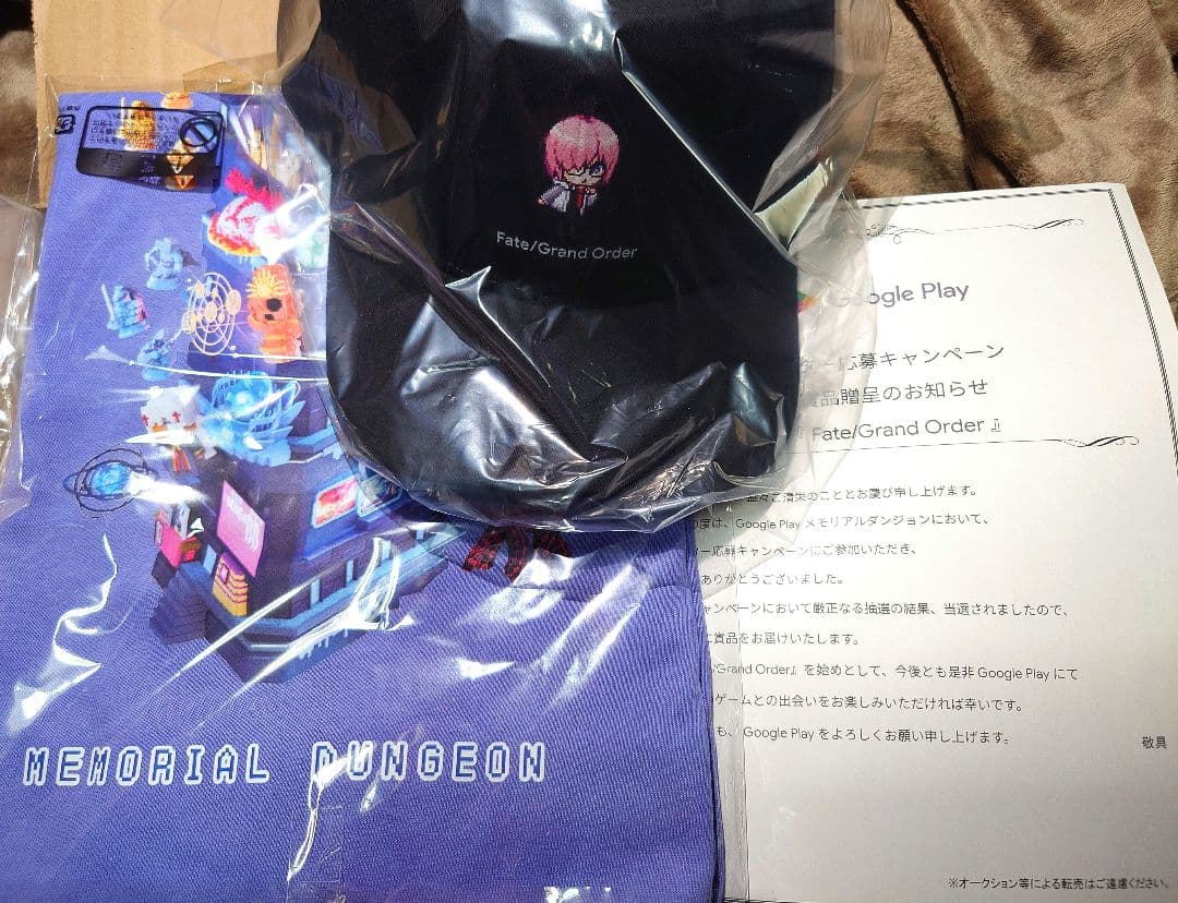 Google PlayメモリアルダンジョンFGO オリジナルTシャツ キャップ