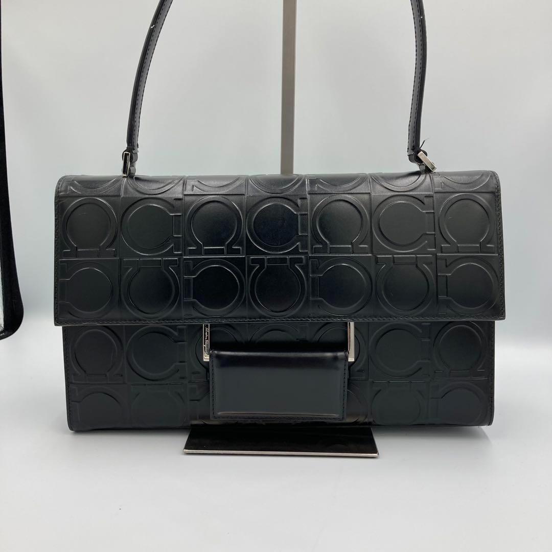 同然 サルヴァトーレ フェラガモ ガンチーニ ハンドバック レザーSalvatore Ferragamo