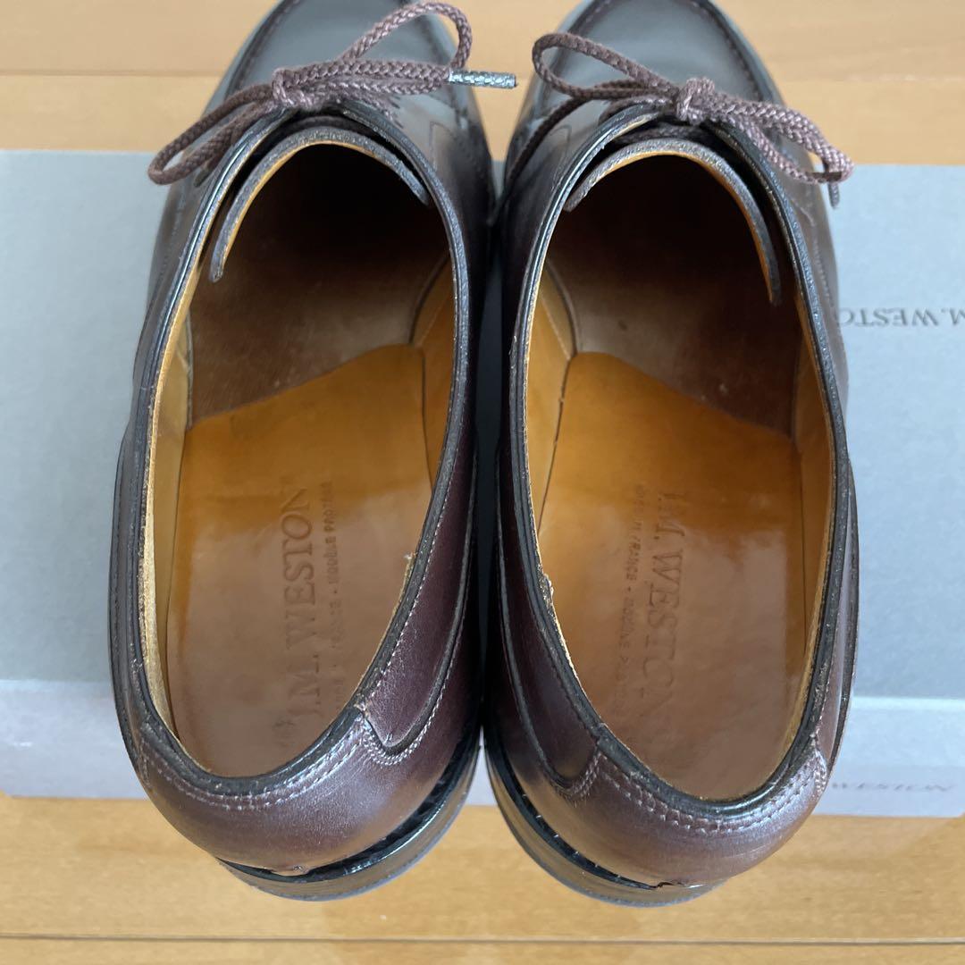 【美品】J.M. Weston ゴルフ　ダークブラウン　カーフ　8D