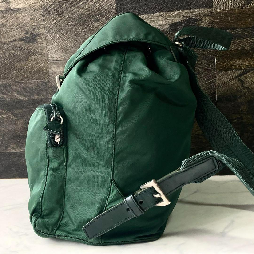 【正規逆輸入品】 バックパック リュック 美品】プラダ 三角 テスート 巾着 バッグ