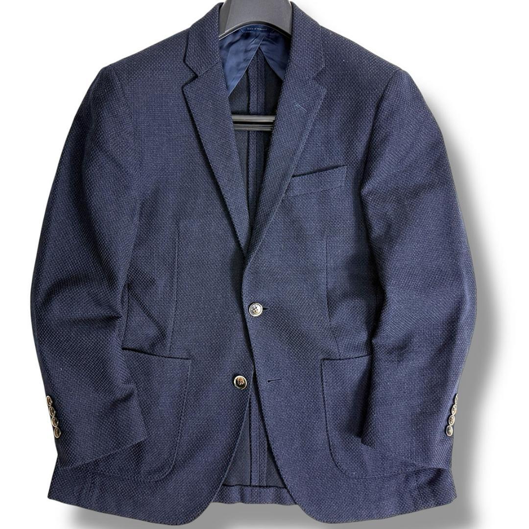 J3590 美品 ブルックスブラザーズ MILANO ホップサックジャケット 紺