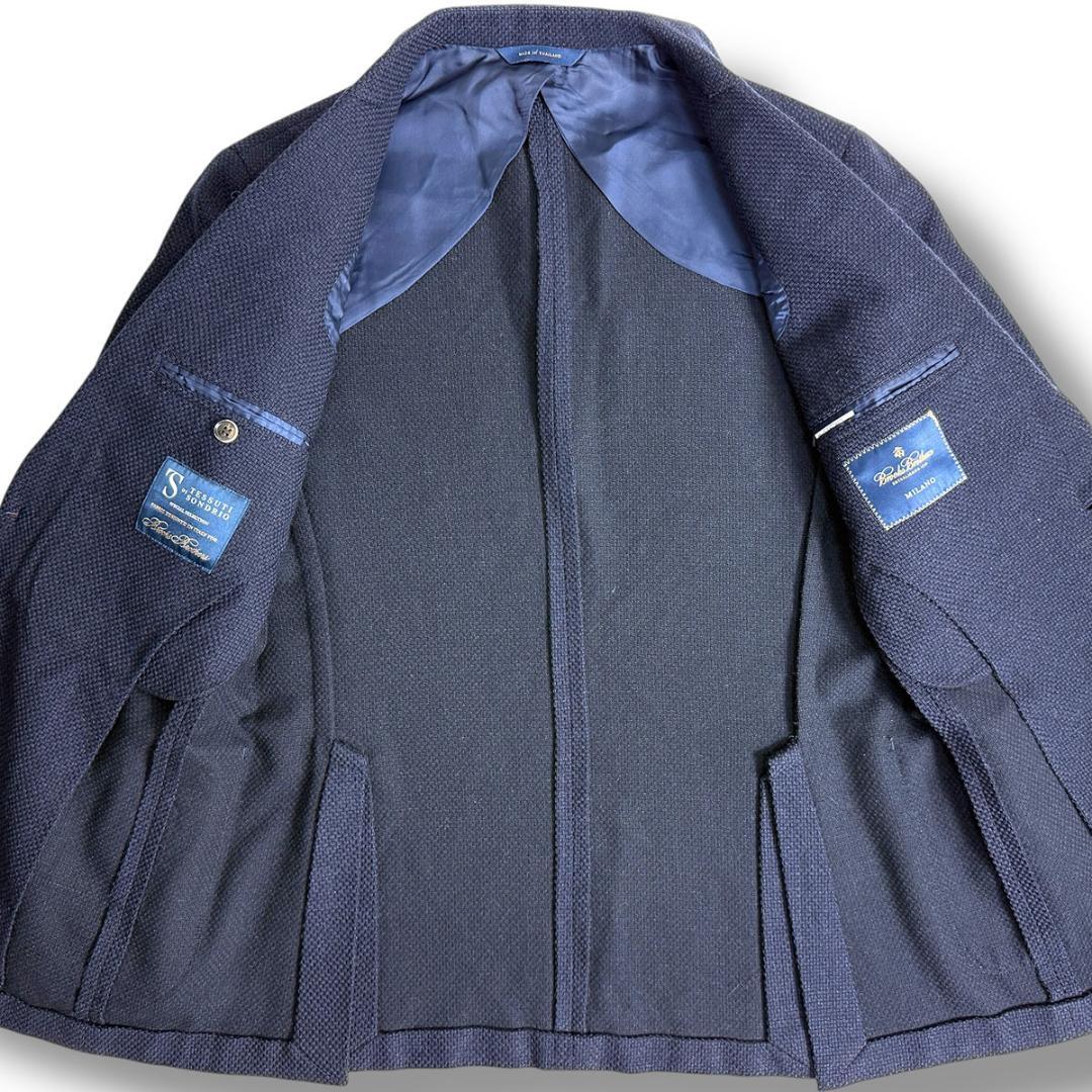 J3590 美品 ブルックスブラザーズ MILANO ホップサックジャケット 紺