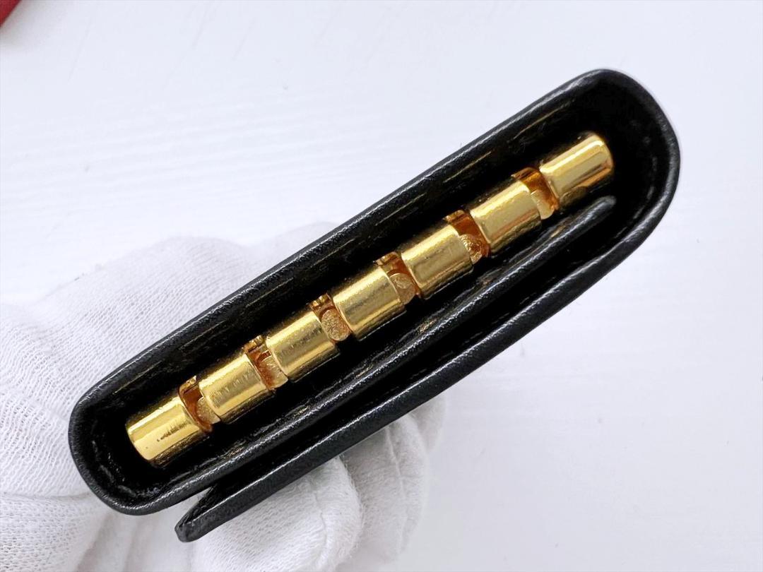 美品　Cartier　カルティエ　パシャ　スムースレザー　キーケース　黒