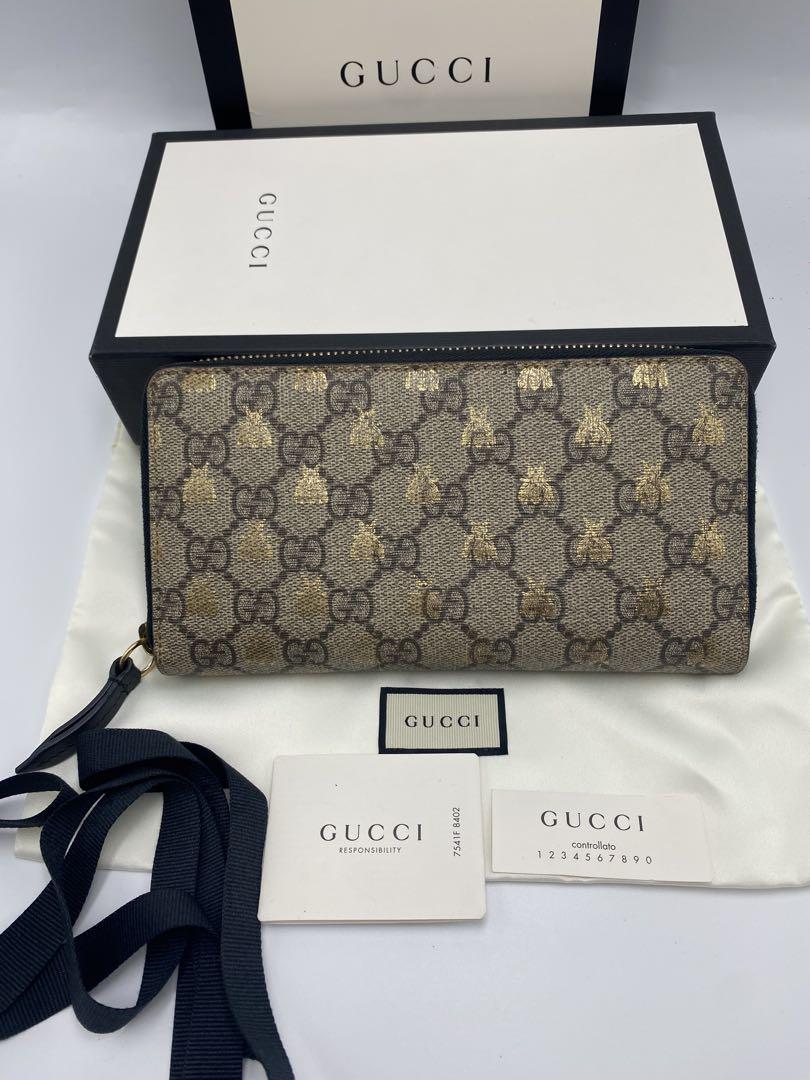 グッチ 長財布 ラウンドファスナー GGスプリーム ビー 蜂 ゴールド ブラック 楽天市場】【財布】GUCCI グッチ GGスプリーム BEE 蜂 ビー ハチ