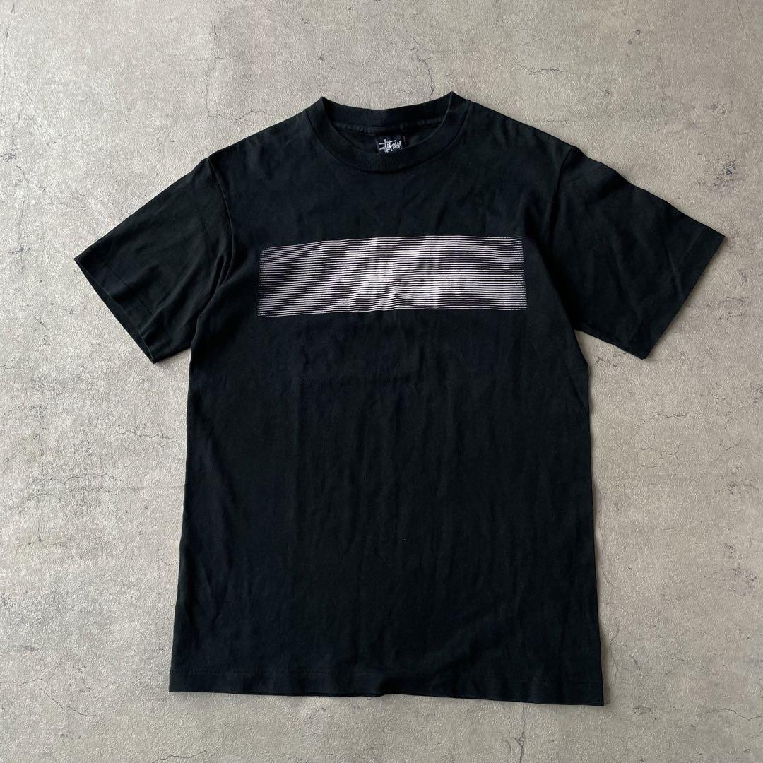 OLD STUSSY ステューシー Tシャツ デカロゴ USA製 黒 - メルカリ
