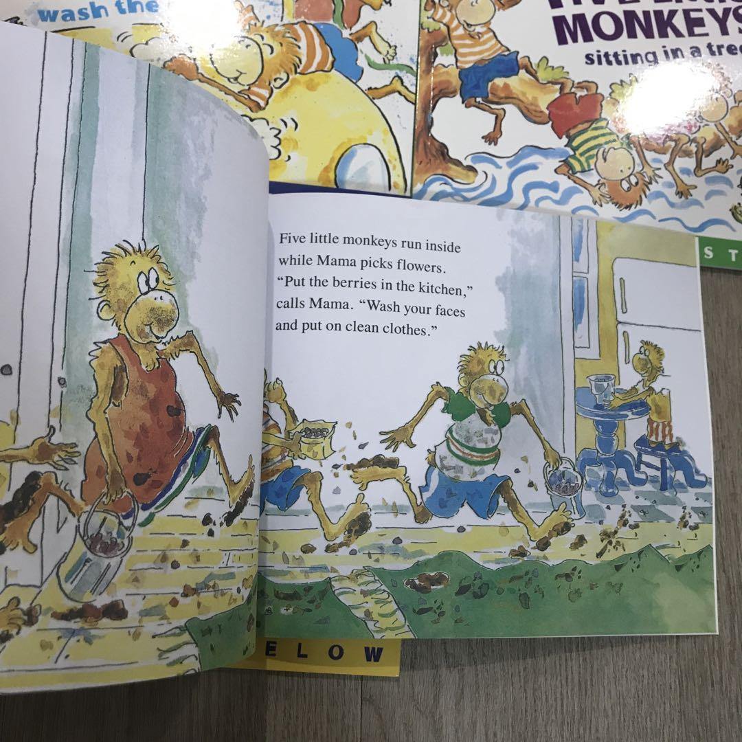 英語絵本 Five little monkeys 5匹おさるさん 多読 洋書