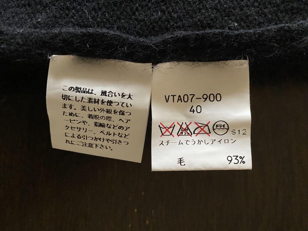 KRIZIA 天使 バラ 刺繍 タートルネックセーター40サイズ93%ウール