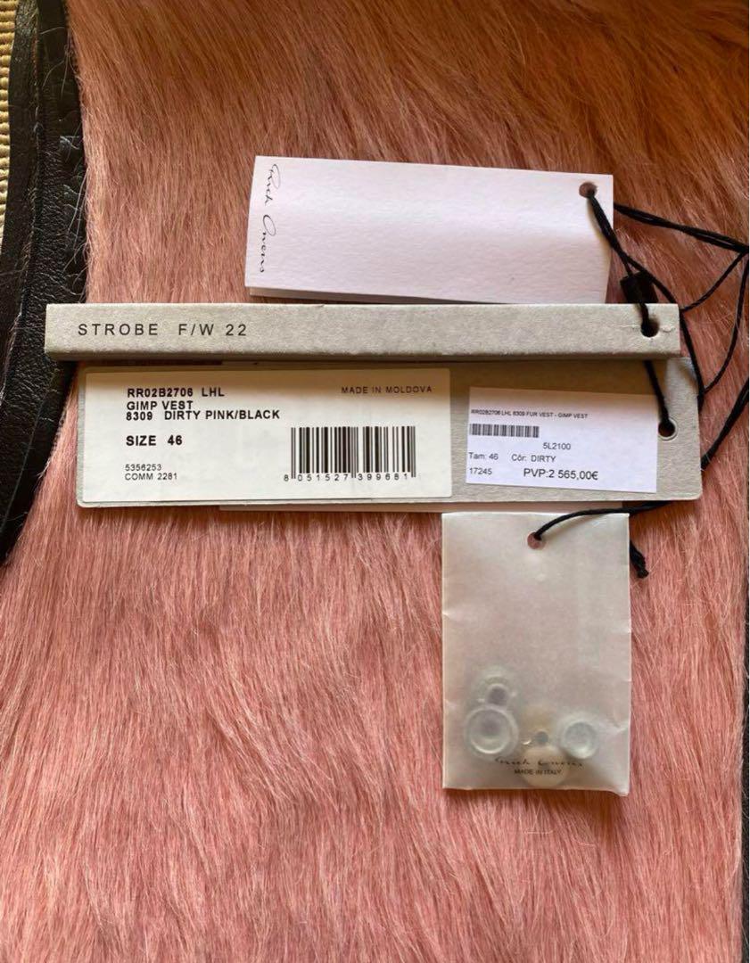Rick Owens Gimp Vest Pink