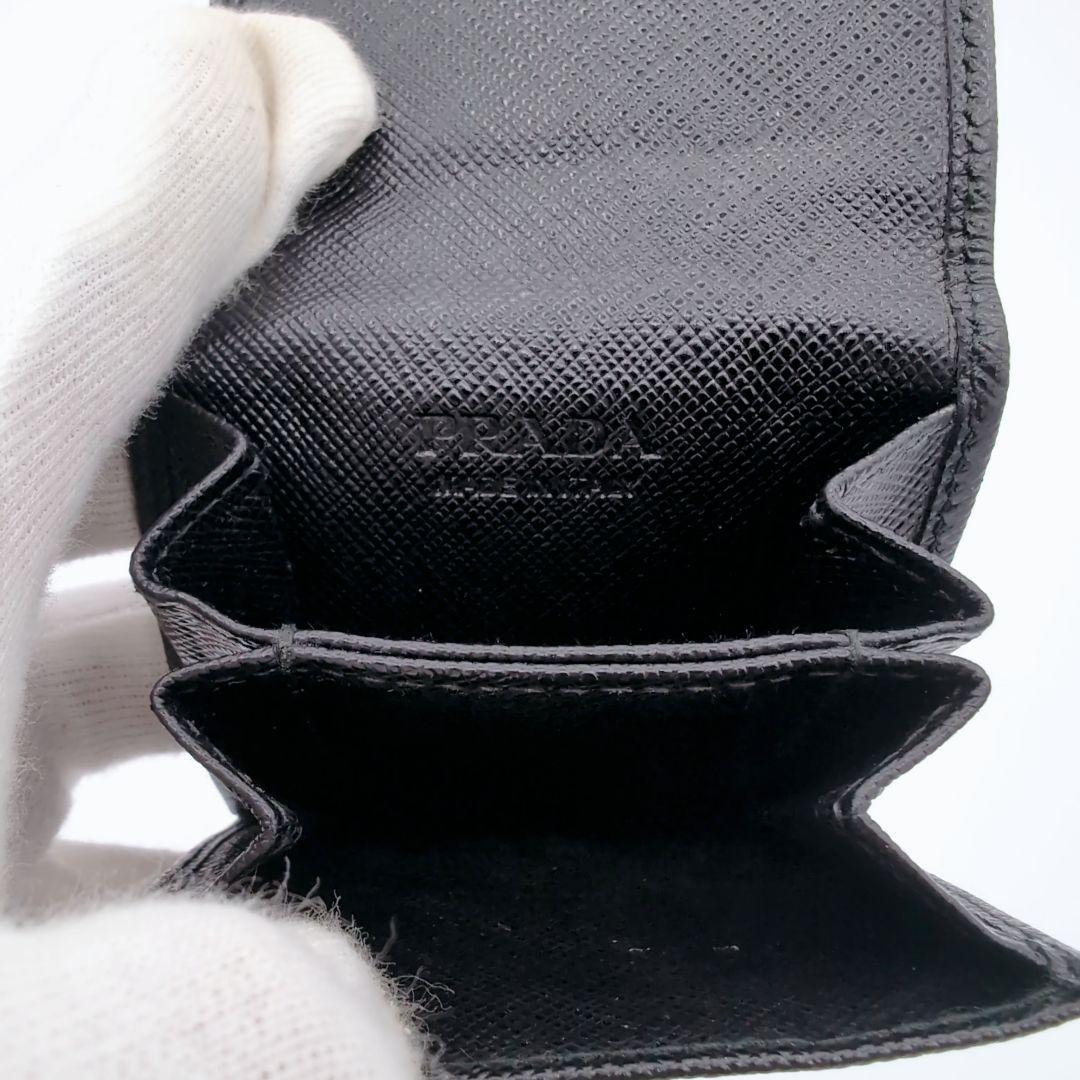 PRADA　プラダ　コインケース　サフィアーノ　レザー　革　黒