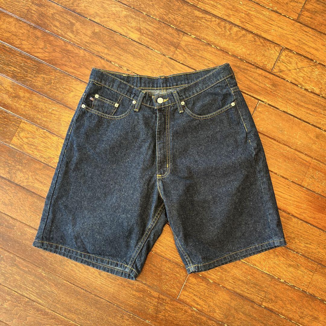 激安ブランド POLO jeans リジット 濃紺 デニム バギー ショーツ パンツ