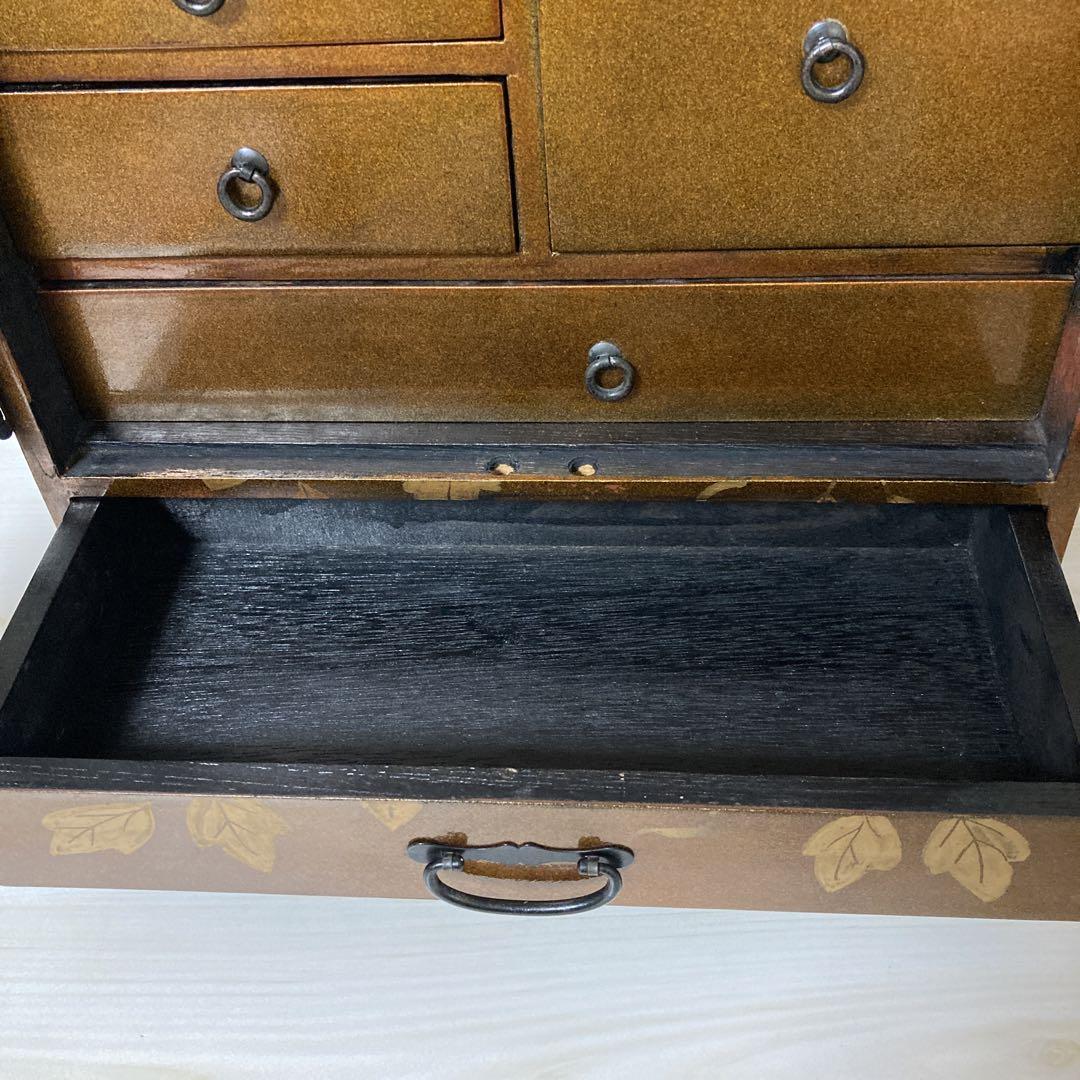 蒔絵 小箪笥 引出し 小物入れ 漆器 骨董 年代物