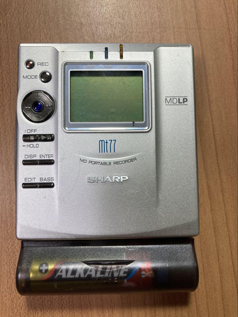 SHARP MT77 ポータブルMDレコーダー - メルカリ